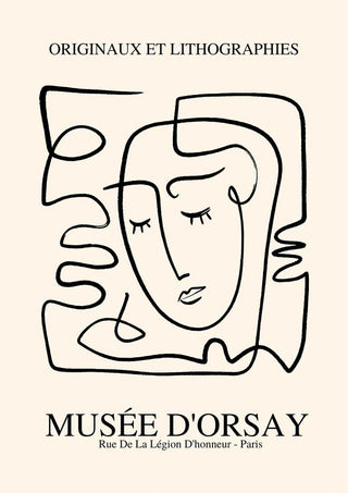 Póster de caras imaginarias inspirado en Picasso