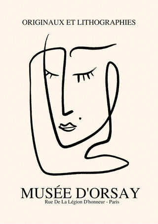 Póster de rostro imaginario inspirado en Picasso