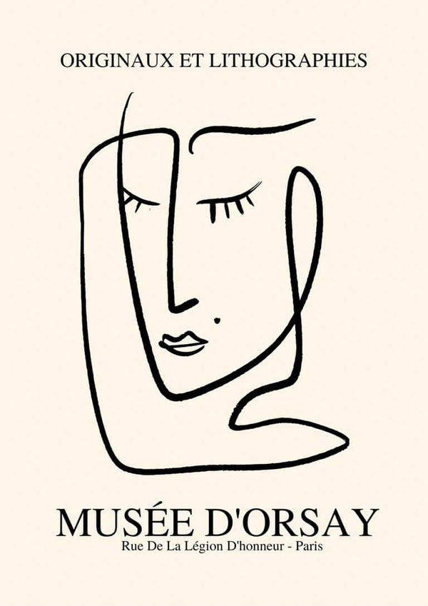 Póster de rostro imaginario inspirado en Picasso