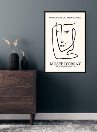 Póster de rostro imaginario inspirado en Picasso