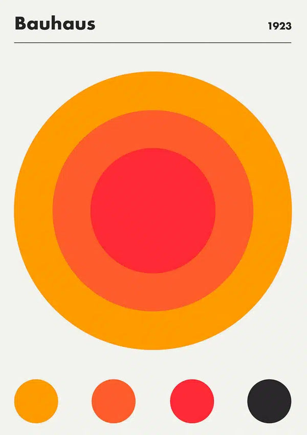 Póster Bauhaus naranja 1923