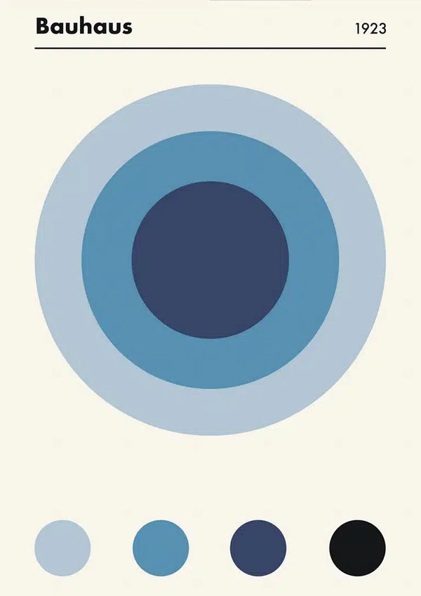 Póster Bauhaus azul 1923