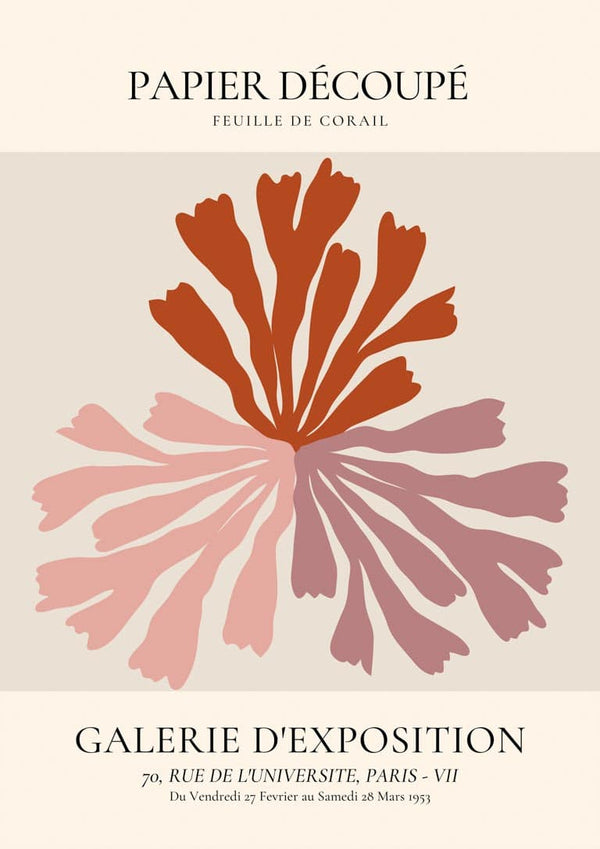 Póster Papier decoupe inspirado en arte francés