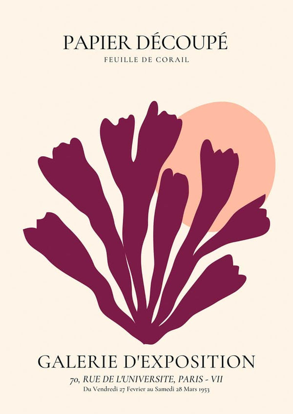 Póster Purple Coral Decoupe