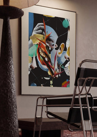 I've never woken up so early by Rocio Montoya framed in a dim room beside a tubular steel chair