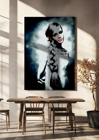 Twiggy by Pelecan Schneider hanging above a wooden dining table in warm sunlight