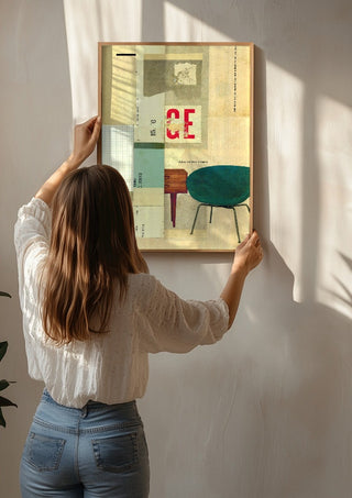 Neatly Wrapped by Kareem Rizk being hung on a sunlit wall