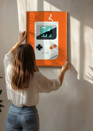 Playing games by Bo Lundberg being hung on a sunlit wall