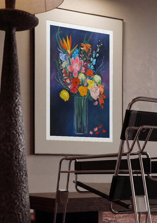flowerpower! by creatievananne framed in a dim room beside a tubular steel chair