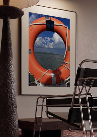 Three Layers of Presence by Bora Kőhalmi framed in a dim room beside a tubular steel chair