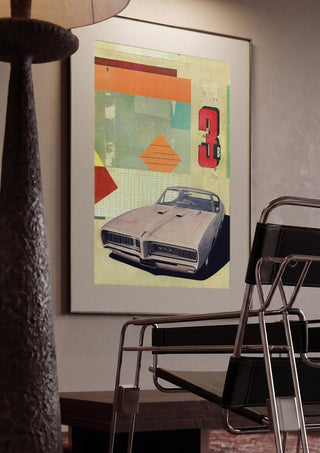 GTO 3 by Kareem Rizk framed in a dim room beside a tubular steel chair