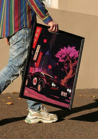Drift Division 02 by Melancholy Machinations carried in a black frame along a sunny street