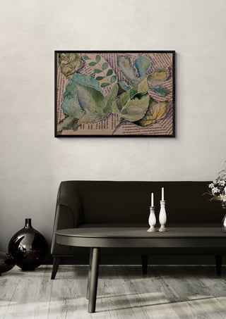 Leaves on Newsprint - RenataK
