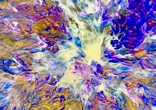 Violet Spark by Da Winters - violet and gold radiating out from a pale centre