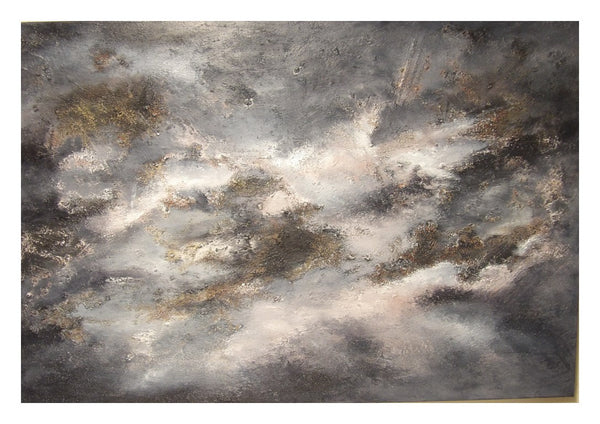 Skuggornas dans by Ljilja Marinic - clouded greys and pale cream drifting across a textured surface