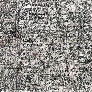My French Dictionary, Page 38 by Priit Ruttas - a dictionary page covered in dense black pen drawing