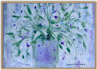 Violet Flowers in a Vase - Marina Agre