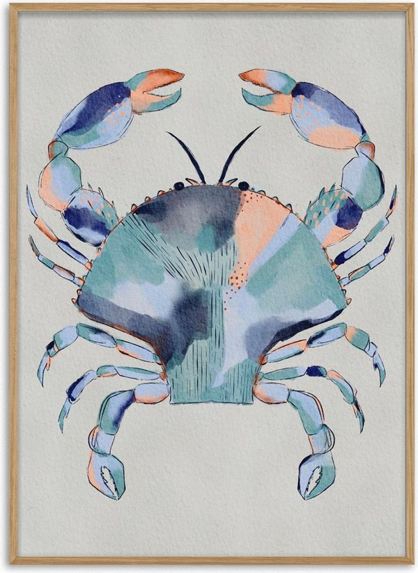 Pintura costera de cangrejo azul - Nikita Jariwala