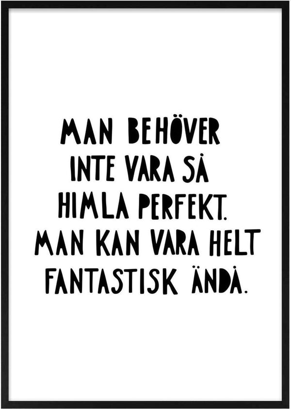 Fantastisk by Grafik bageri - black Swedish quote on white