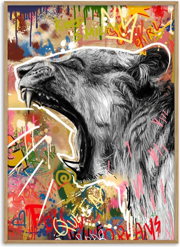 Póster León grafiti n.º 2