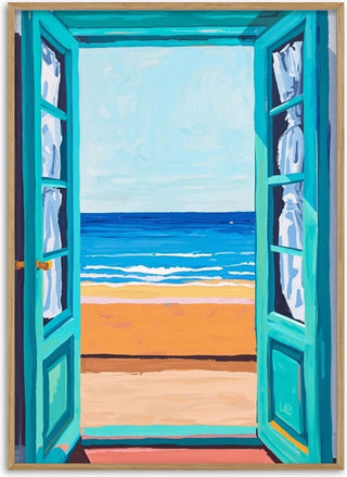 Ocean Views Through Turquoise Doors - Ohkimiko