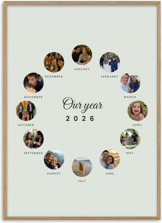 Our Year – 12-Month Photo Wheel Poster