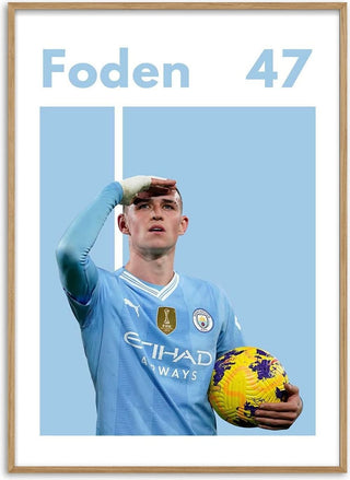 Phil Foden Man City Football Poster