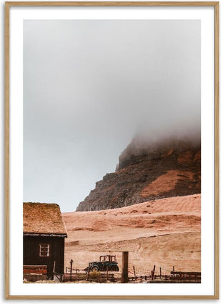 Ref field and Cloudy Mountain Poster