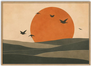 Terracotta Abstract Landscape – Minimalist Earthy Harmony - TimlessArtworks